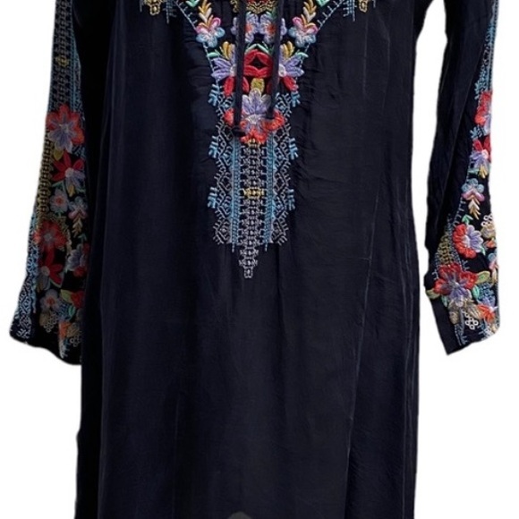Johnny Was heavily embroidered Tanyah tunic/dress with  slip NWT - Picture 5 of 14
